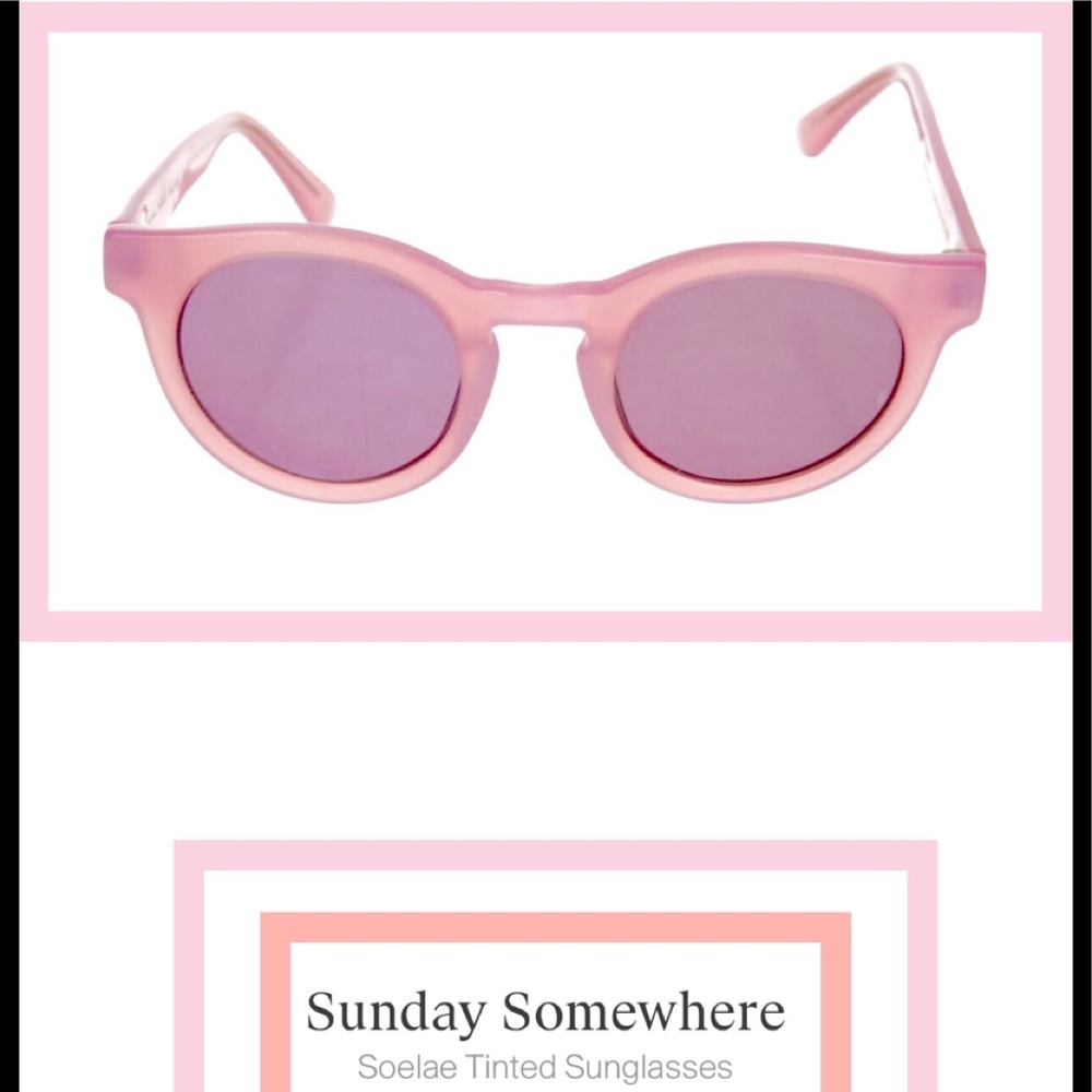NWOT Sunday Somewhere Pink Acetate Soelae Sunnies
